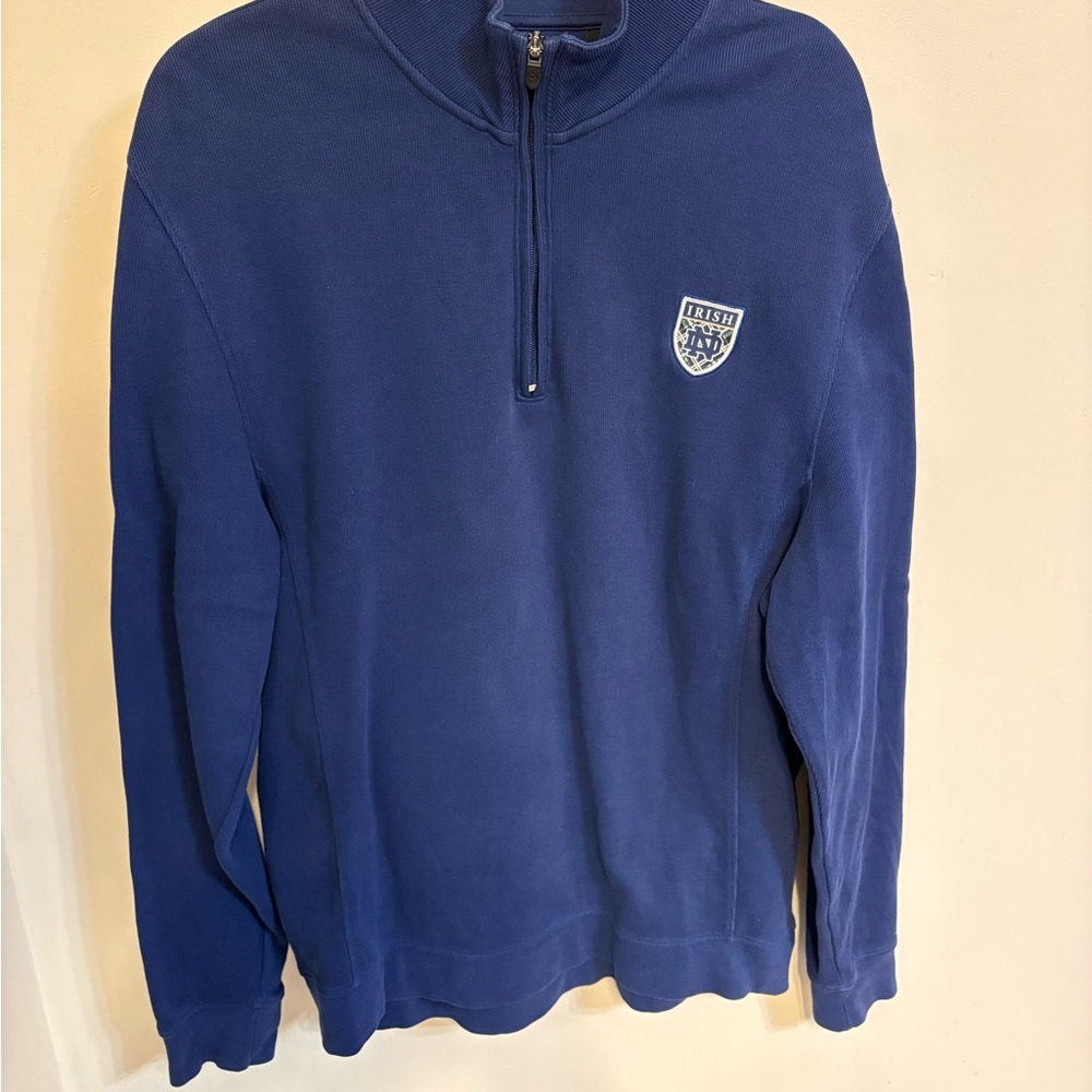 Men's Notre Dame Navy Half-Zip Sweatshirt